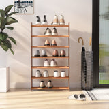 VidaXL shoe rack 65x24x117 cm processed wood brown