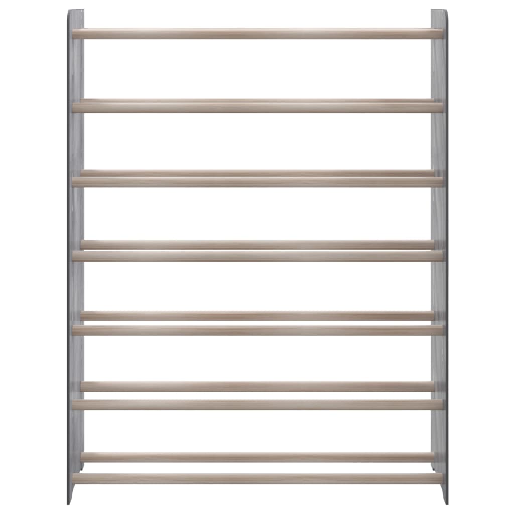 Vidaxl Shoe Rack 90x24x117 cm de madera procesada gris