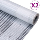 VidaXL Dekzeilen 2 st Leno 260 g m² 1,5x10 m wit