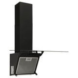 Vidaxl Wall extractor hood 60 cm steel and tempered glass black