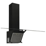 Vidaxl Wall Extractor Hood 90 cm ocel a temperované skleněné černé