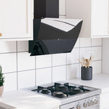 Vidaxl Wall Extractor Hood 60 cm stål og hærdet glas sort