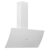 Capucha de extractor de pared Vidaxl 90 cm de acero y vidrio templado blanco