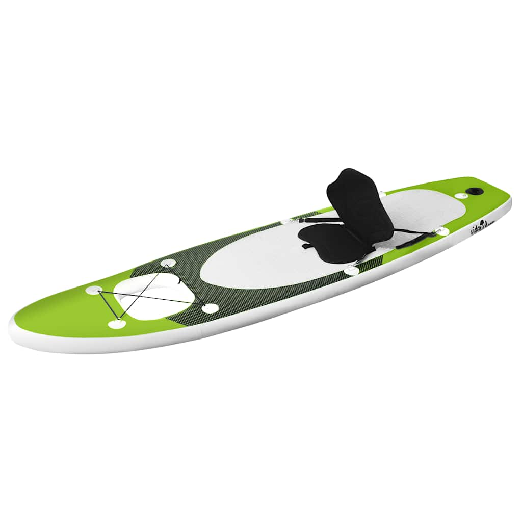 Sada paddleboard Vidaxl Stand Up nafukovací 300x76x10 cm zelená