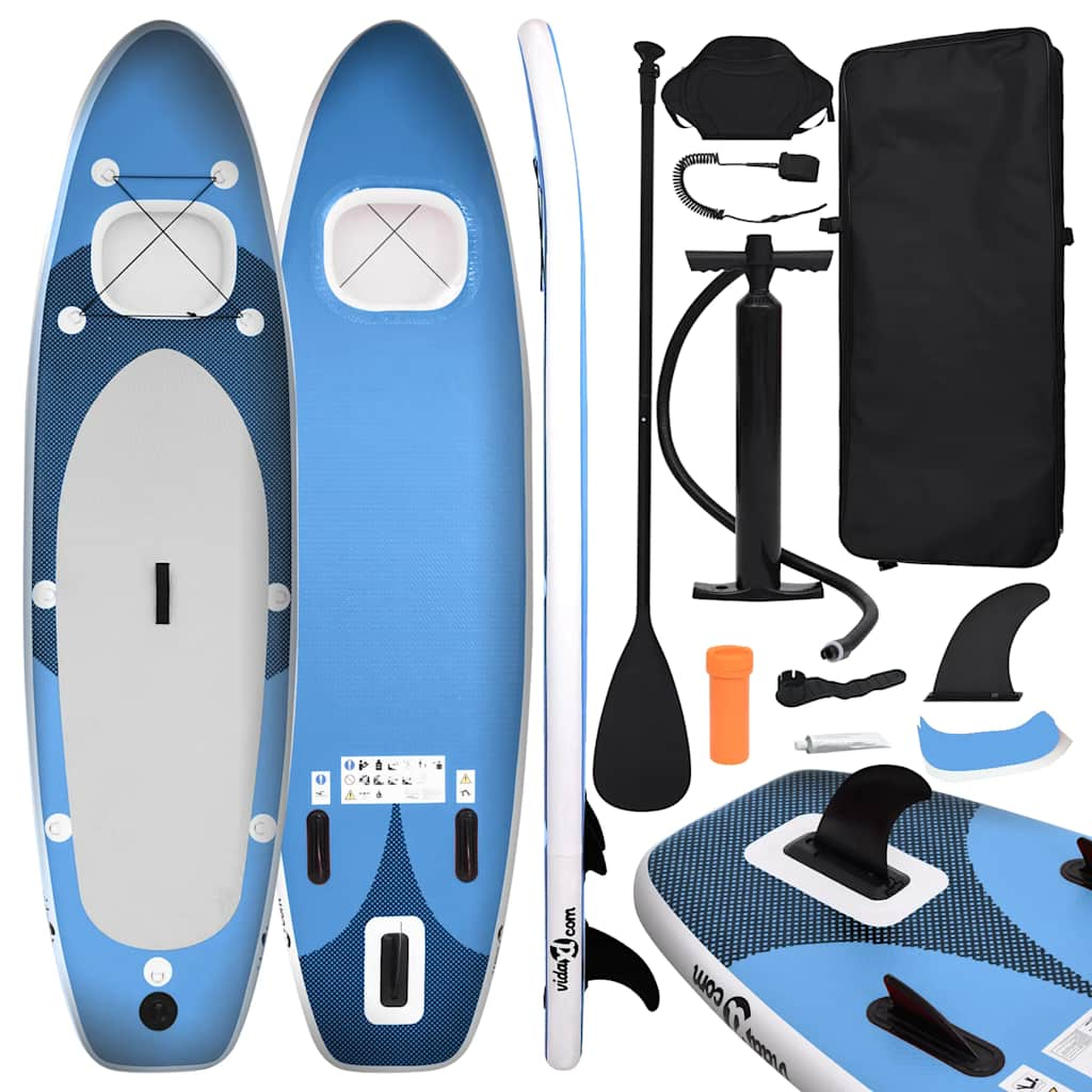 Vidaxl Stand Up Paddleboard Set aufblasbare 360x81x10 cm Seeblau