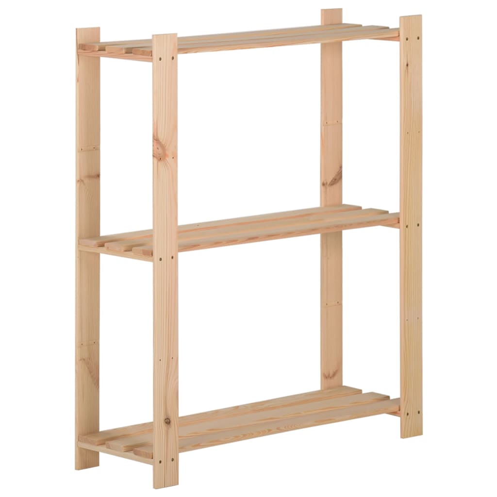 Vidaxl Storage Rack 3-lag 60x28,5x90 cm Solid fyrretræ