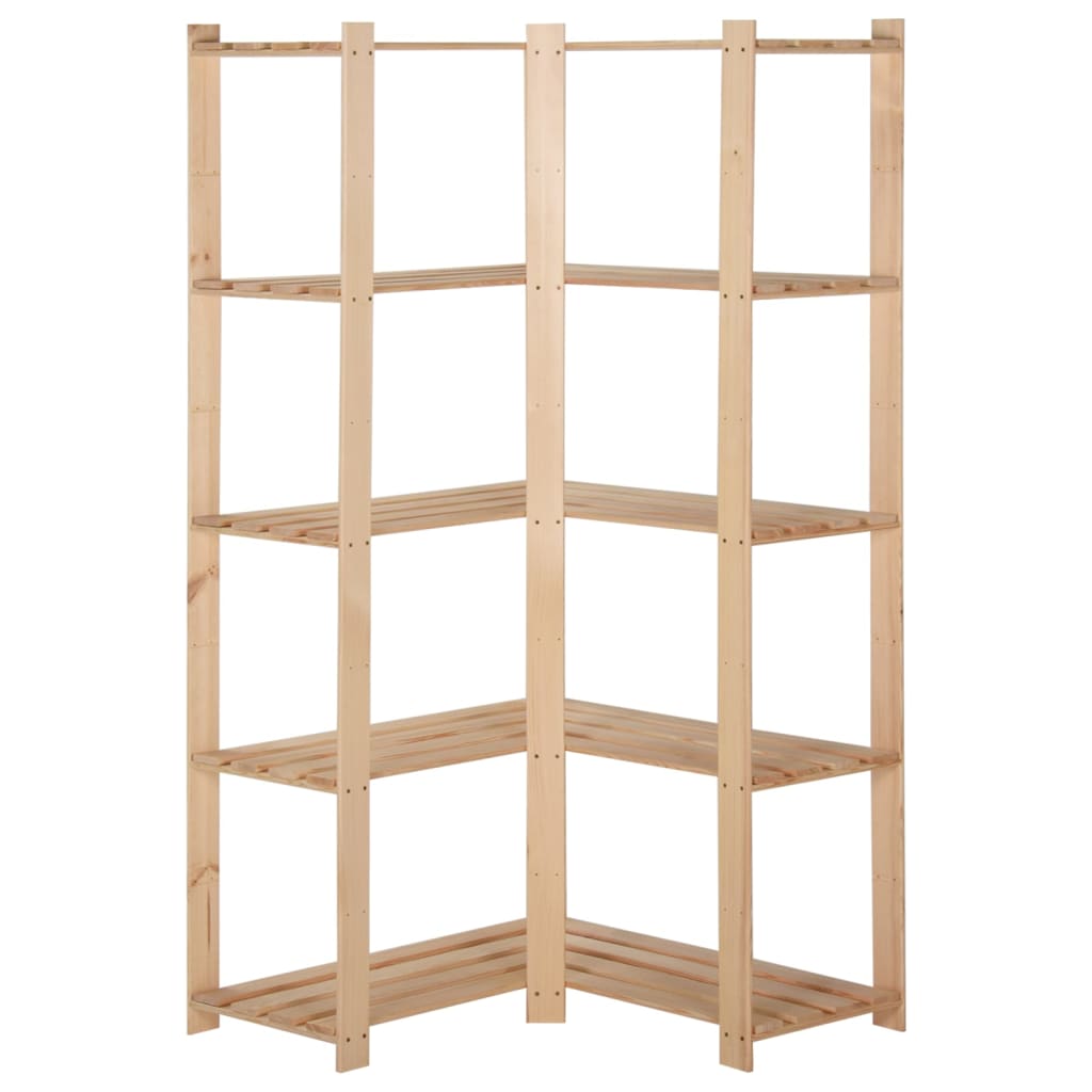 VidaXL Hoekopberkgrek 5-layer 82.5x82.5x170 cm Solid pine