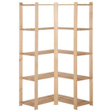 VidaXL Hoekopberkgrek 5-layer 82.5x82.5x170 cm Solid pine