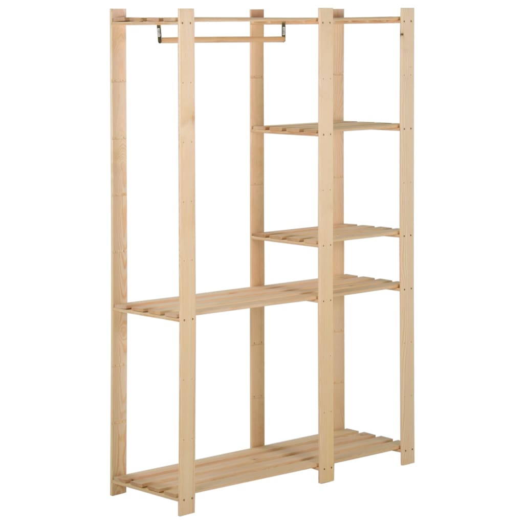 Rack de vêtements Vidaxl 110x38x170 cm Pine solide