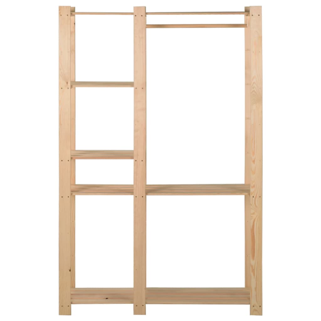 Rack de vêtements Vidaxl 110x38x170 cm Pine solide