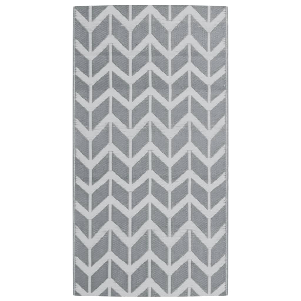 Vidaxl Extérieur Rug 80x150 cm pp Gray