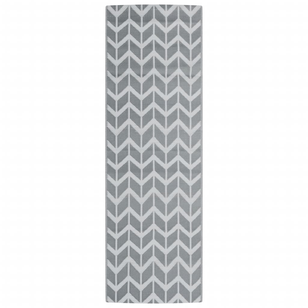 Vidaxl extérieur tapis Arakil 80x250 cm pp gris