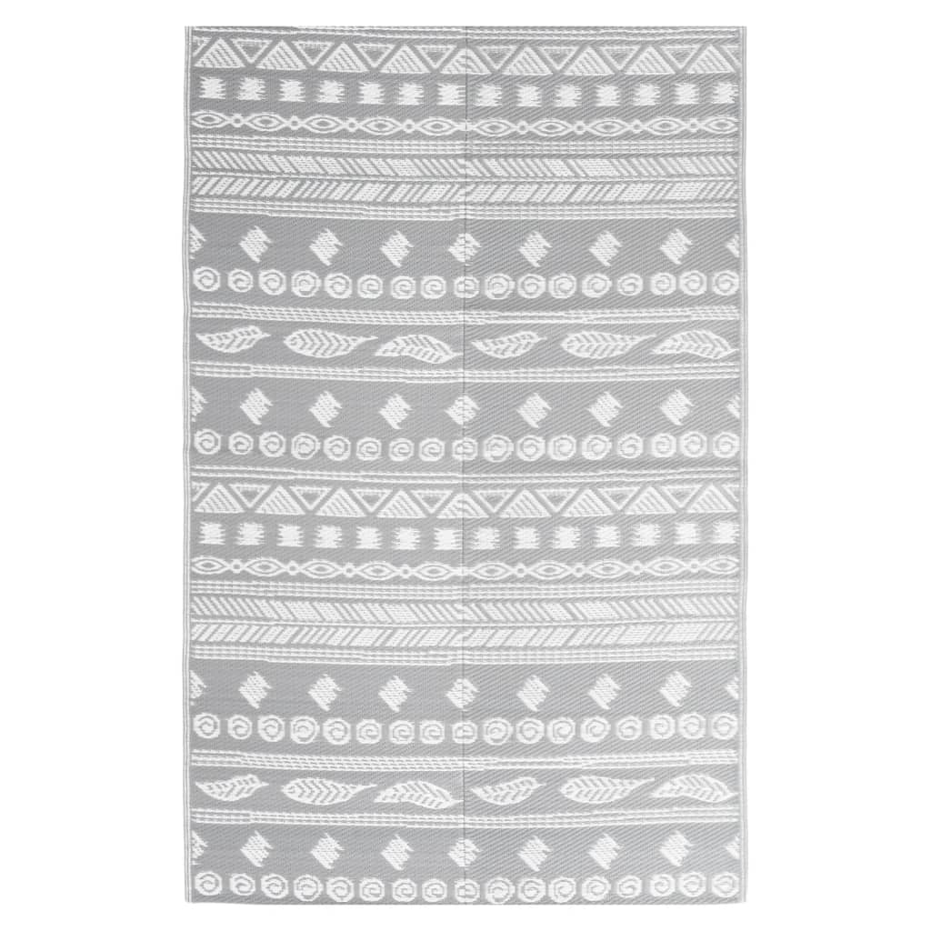 Vidaxl à l'extérieur du tapis Arakil 140x200 cm Gray en polypropène