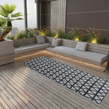 Vidaxl outside rug 80x250 cm polypropene black