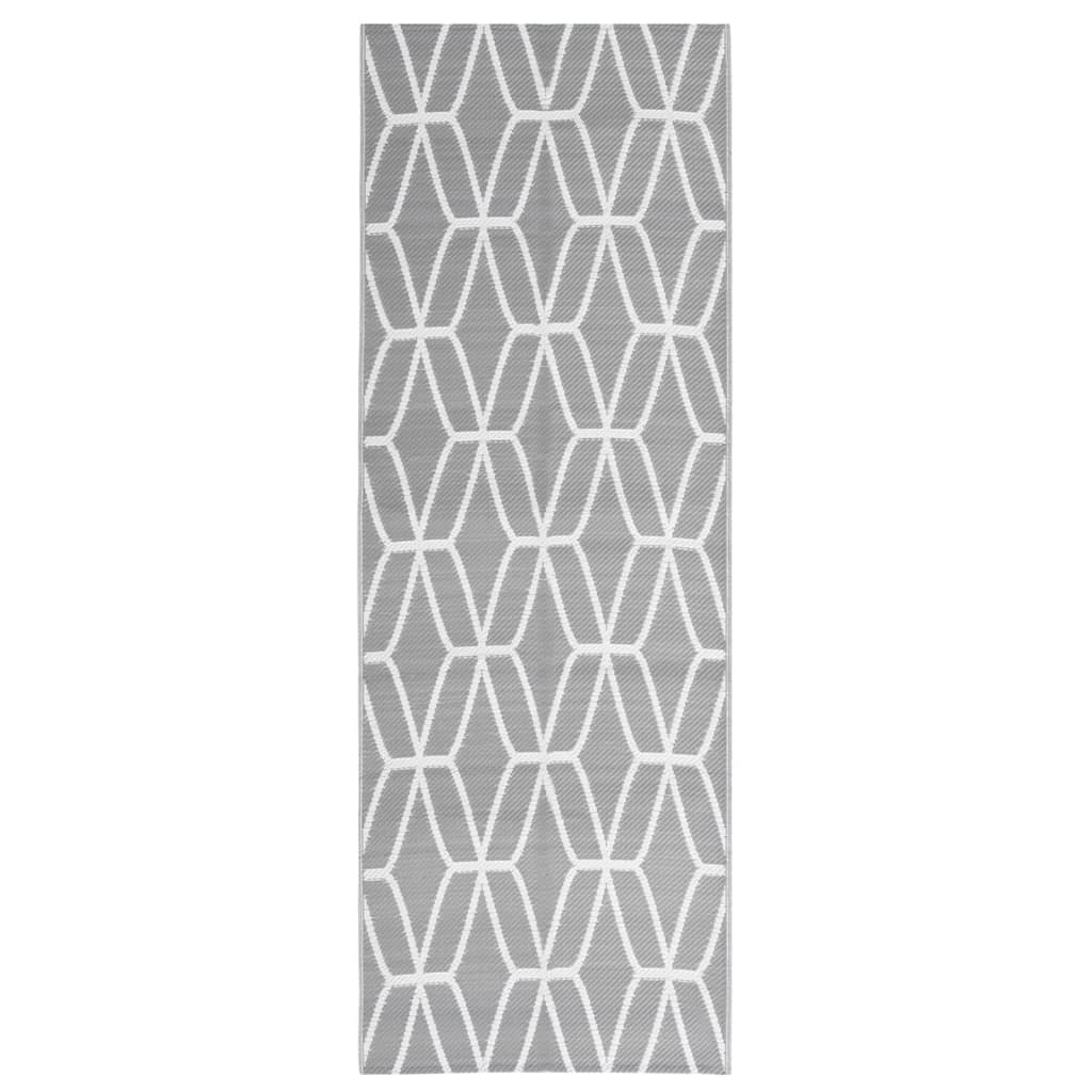 Vidaxl à l'extérieur du tapis Arakil 80x250 cm Gray en polypropène