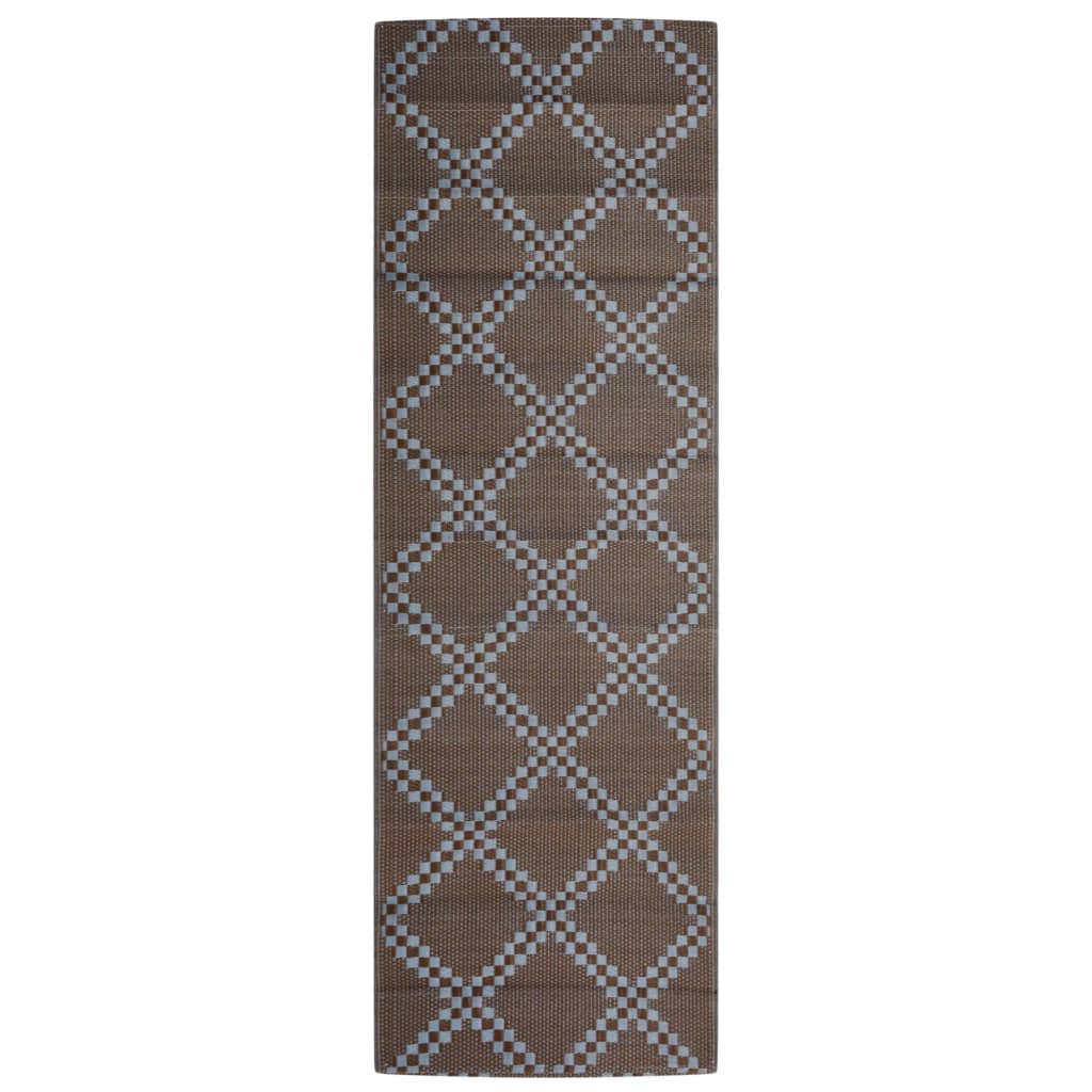 Vidaxl à l'extérieur du tapis Arakil 80x250 cm en polypropène brun