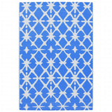 VidaXL Buitenkleed 140x200 cm polypropeen blauw en wit