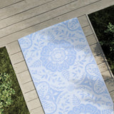 VidaXL Buitenkleed 80x250 cm polypropeen babyblauw