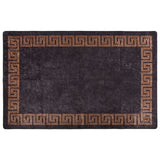 Vidaxl rug washable anti-slip 80x150 cm black and gold colored