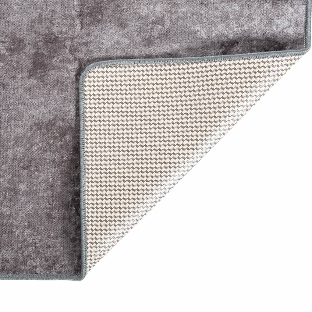 Tapis vidaxl Anti-slip lavable 160x230 cm gris