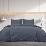 VIDAXL DUVET Overlay Set Lightweight 240x200 cm Mikrofiber Anthracite