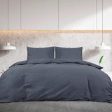 Vidaxl Duvet Racelay Set Lightweight 140x200 cm Microfiber Anthracite