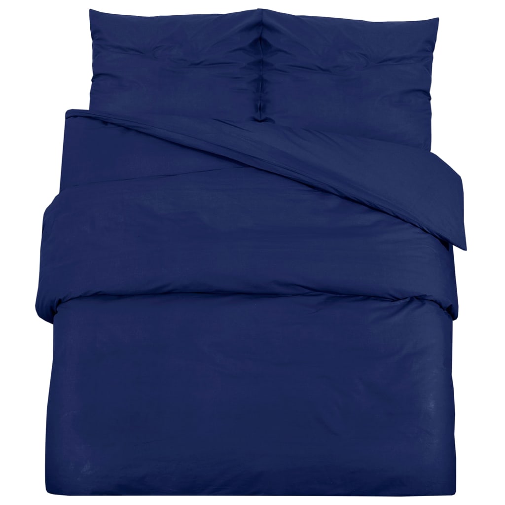 VidaXL Duvet crossing set 240x220 cm Microfiber navy blue