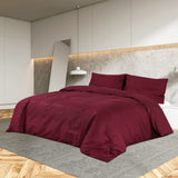 Vidaxl Duvet Richet Set Lightweight 200x200 cm Microfiber Bordeaux