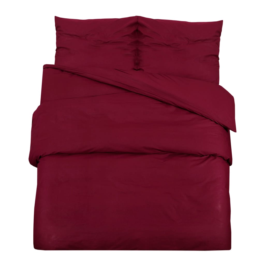 Vidaxl Duvet Crossing Set Lightweight 140x200 cm Microfiber Bordeaux