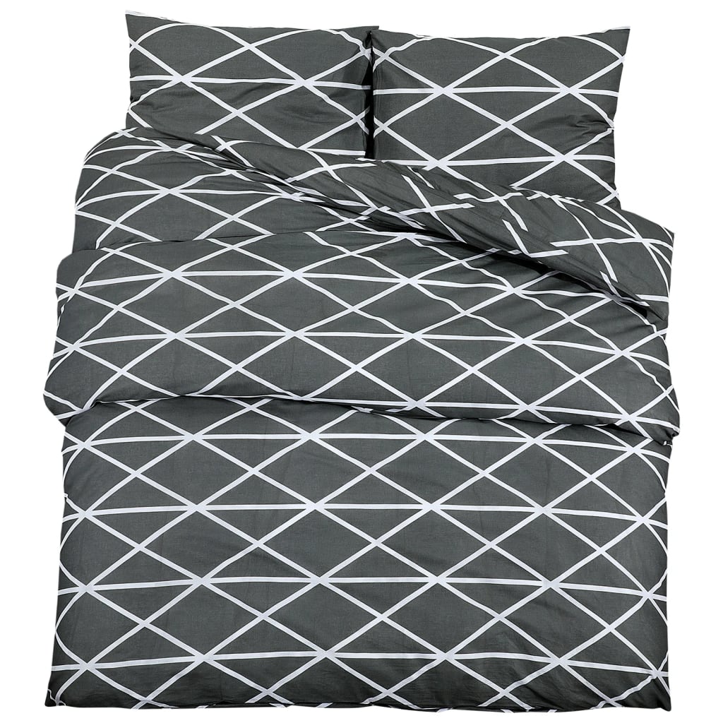 Vidaxl Duvet Zestaw 220x240 cm bawełniany szary