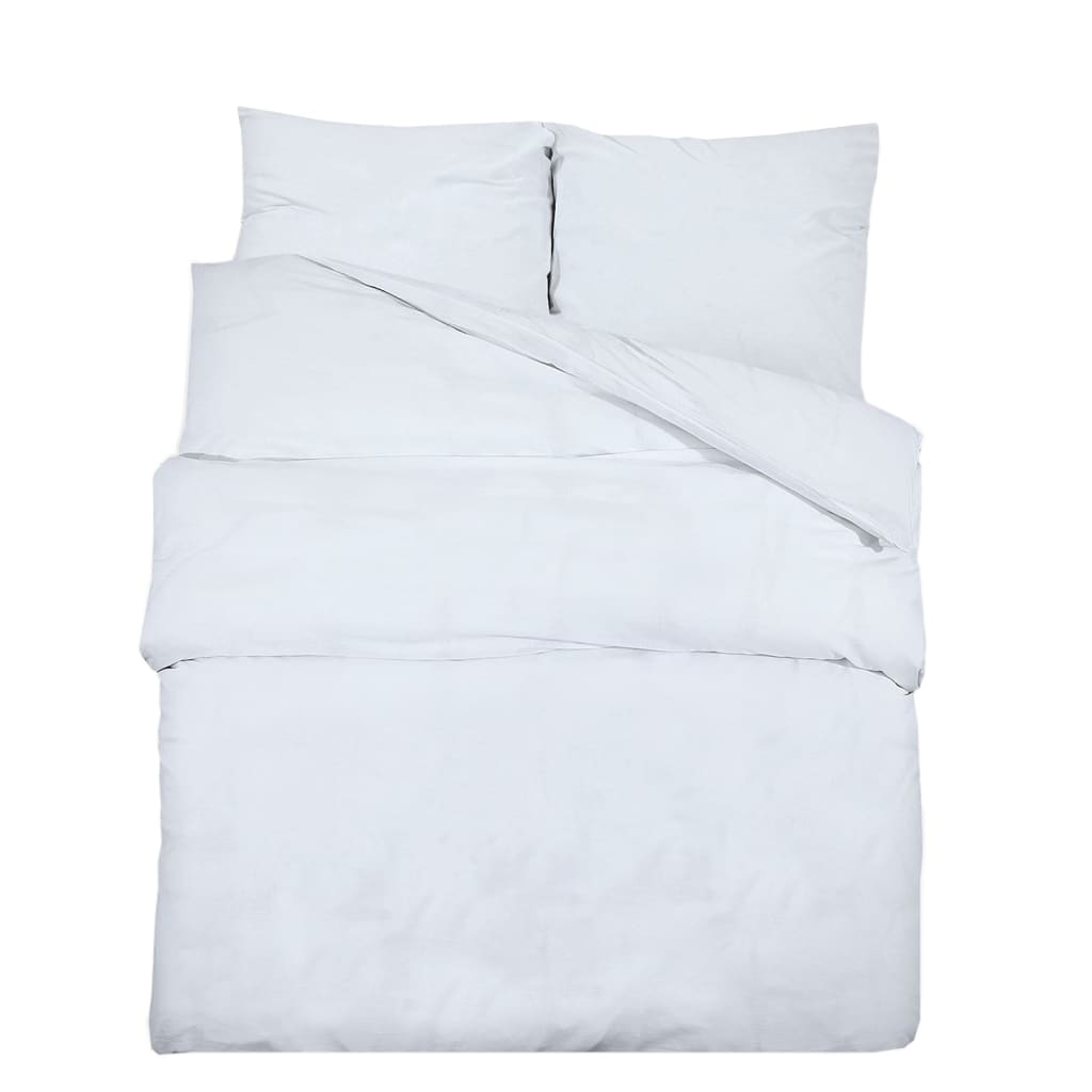 Ensemble de traverse de couette Vidaxl 260x240 cm Coton blanc