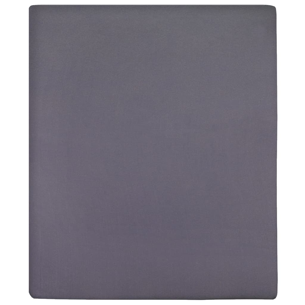 Vidaxl Fitted sheets 2 St Jersey 90x200 cm Cotton Anthracite -colored