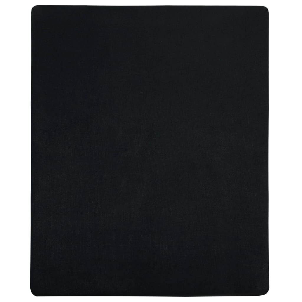 Vidaxl Fitted sheets 2 St Jersey 90x200 cm Cotton Black