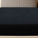 Vidaxl Fitted sheets 2 St Jersey 90x200 cm Cotton Black