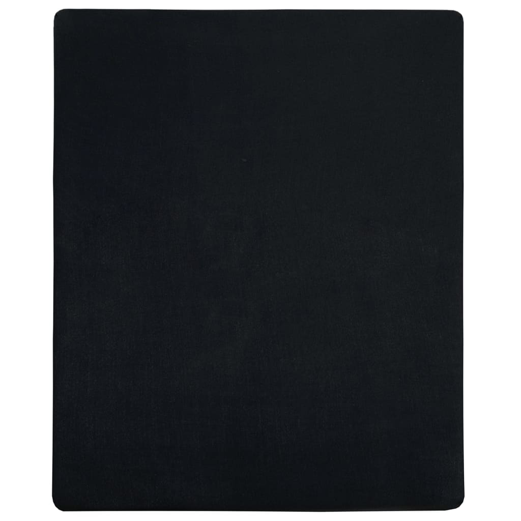 Vidaxl Fitted Sheet Jersey 140x200 cm Cotton Black