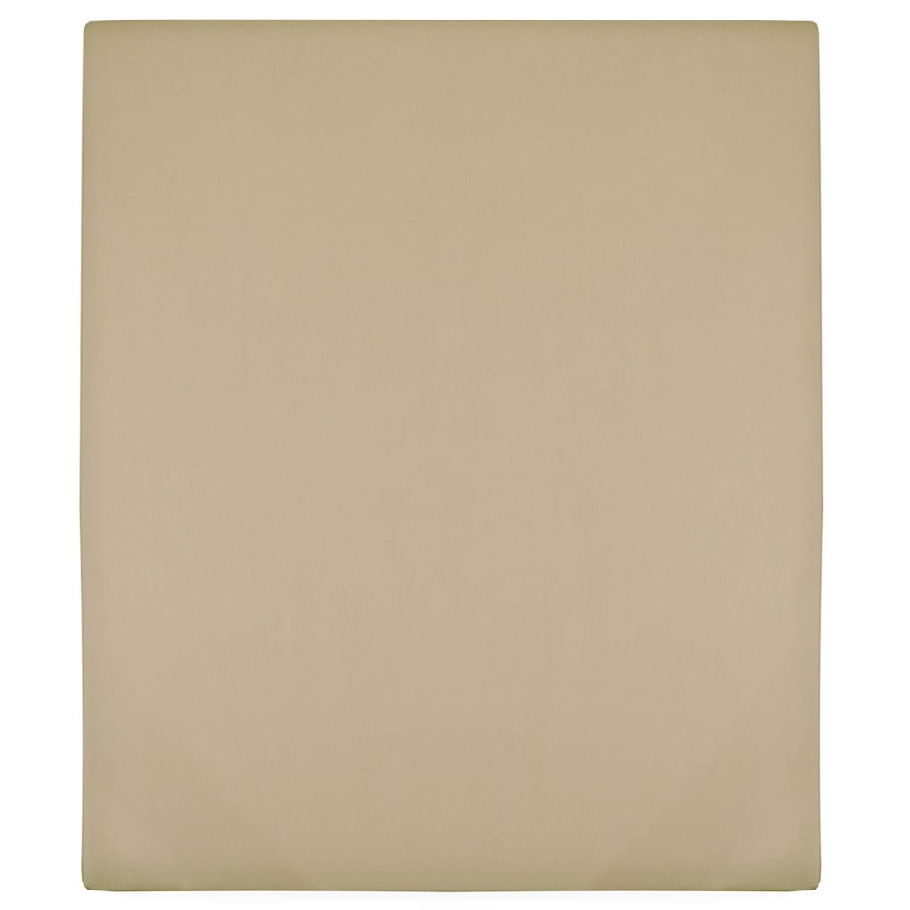 Vidaxl Fitted Sheet Jersey 100x200 cm Cotton Taupe