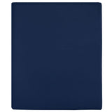 VidaXL Fitted sheet Jersey 90x200 cm cotton navy blue