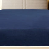 VidaXL Fitted sheet Jersey 90x200 cm cotton navy blue