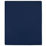 Vidaxl Fitted sheet Jersey 100x200 cm Cotton Navy Blue