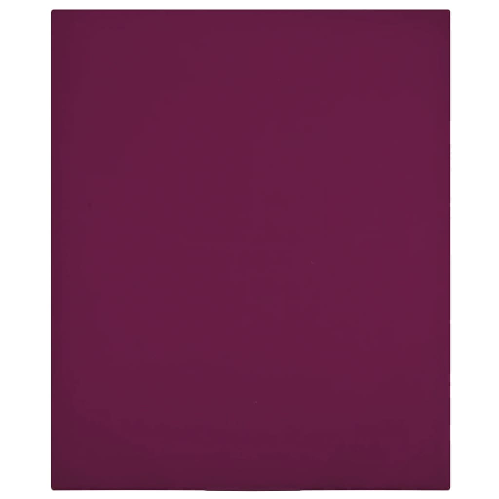 Vidaxl dopasowany blacha 90x200 cm bawełniana Bordeaux czerwona