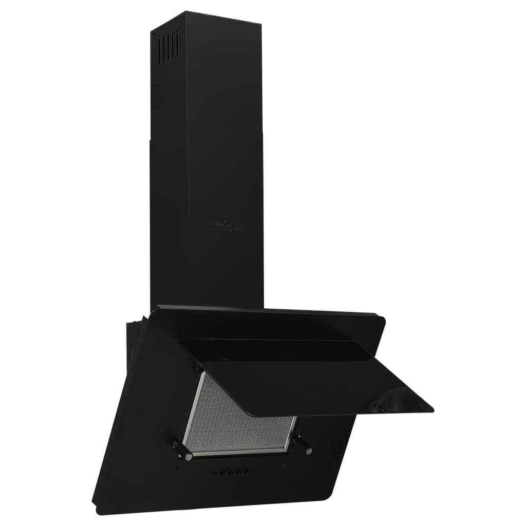 Vidaxl Wall Extractor Hood 60 cm Rustfrit stål og hærdet glas sort