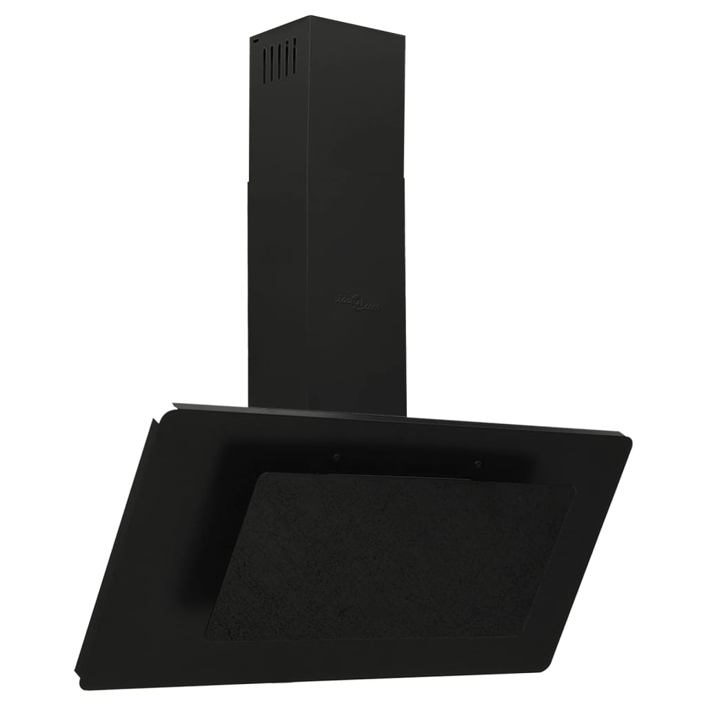 Vidaxl Wall Extractor Hood 90 cm Rustfrit stål og hærdet glas sort