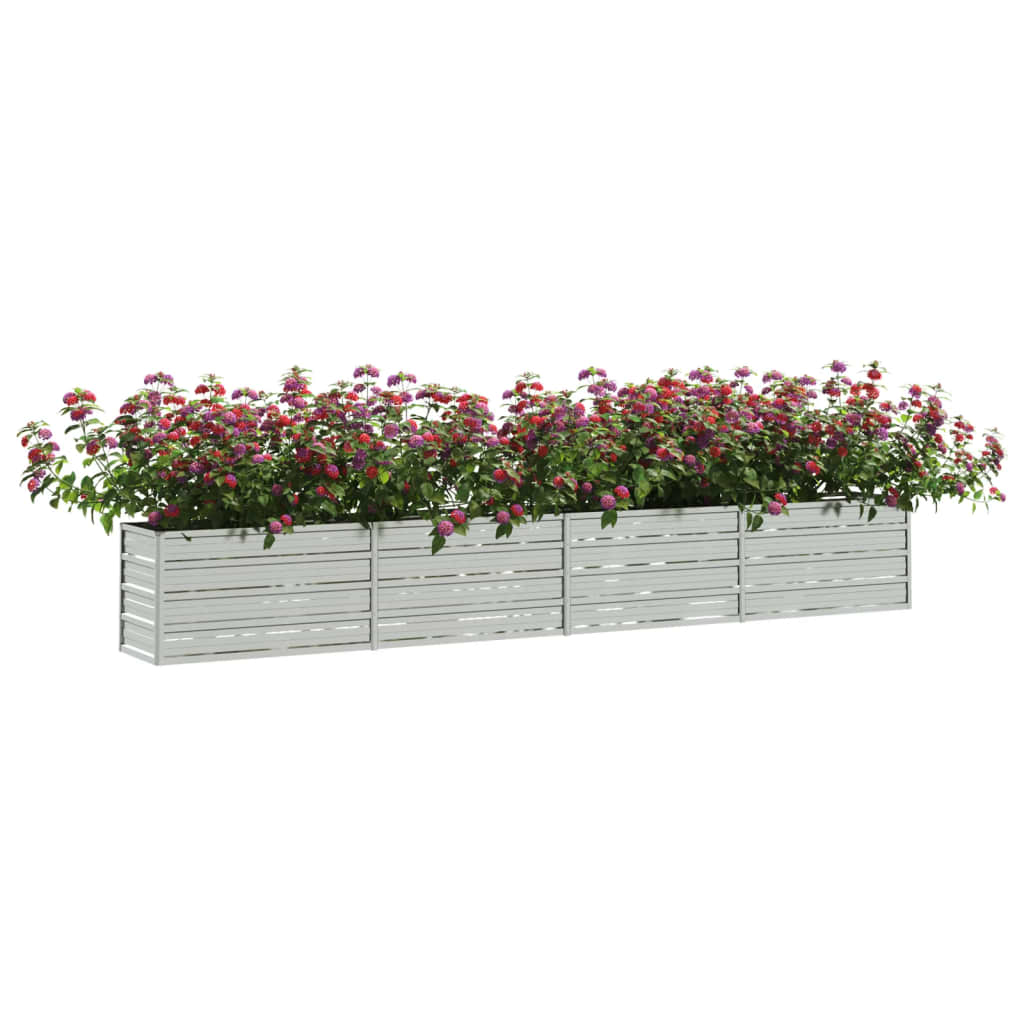 Vidaxl planter indsat 320x40x45 cm galvaniseret stålsølv