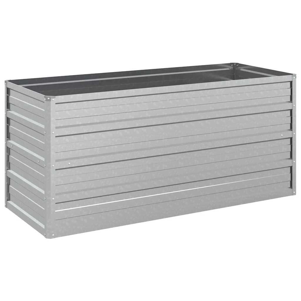 Vidaxl planter hævet 100x40x45 cm galvaniseret stålsølv