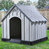 Vidaxl dog loft 92x87x91 cm plastic gray