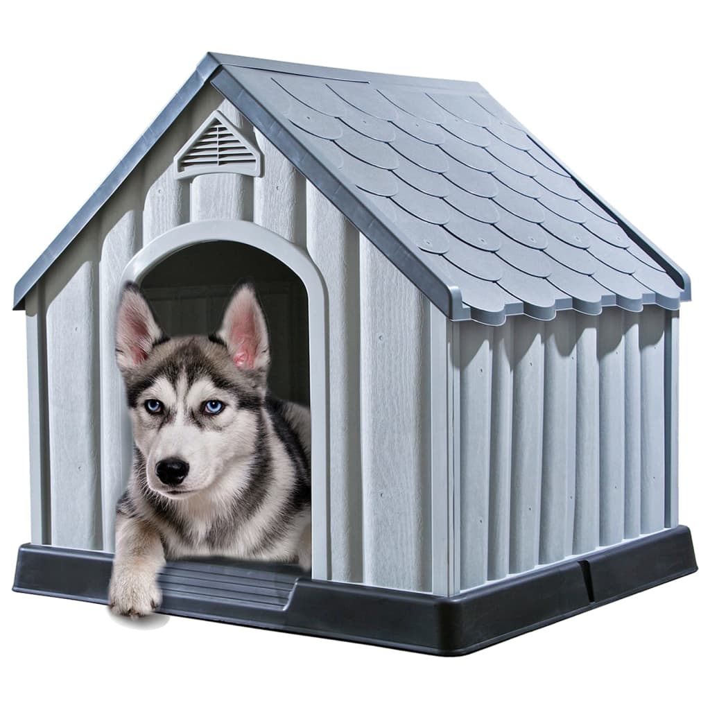 Vidaxl dog loft 92x87x91 cm plastic gray