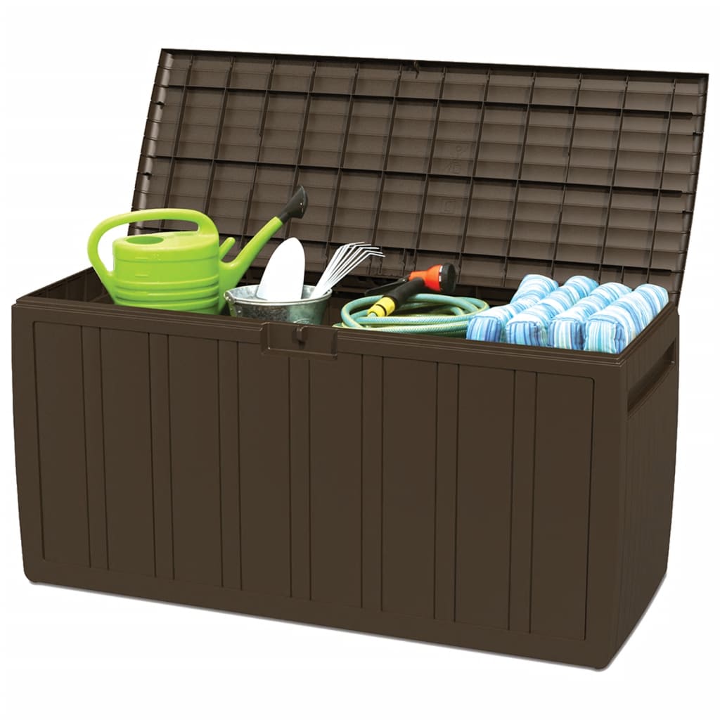 Vidaxl -Kissenbox 117x45.5x57,5 cm 270 l Braun