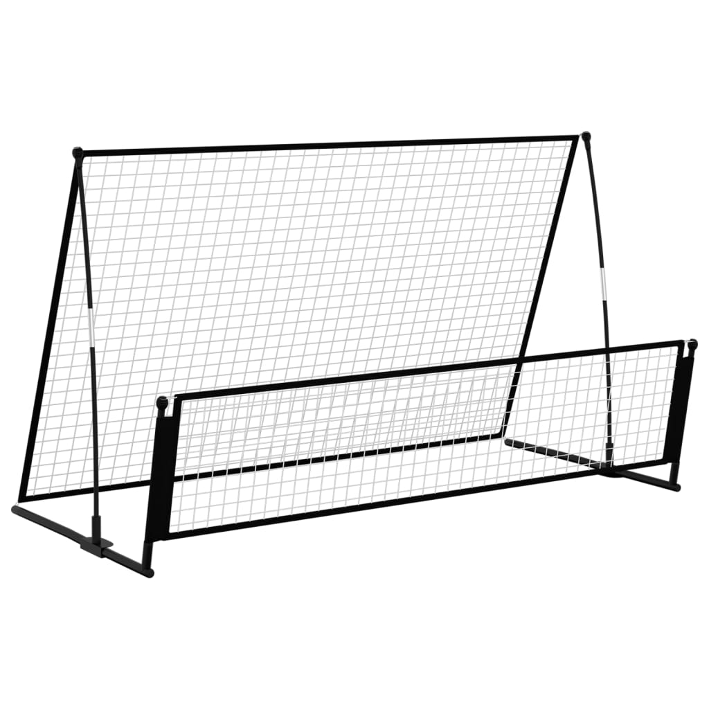 Vidaxl fodbold rebounder fodboldmål 2-i-1 202x104x120 cm stål