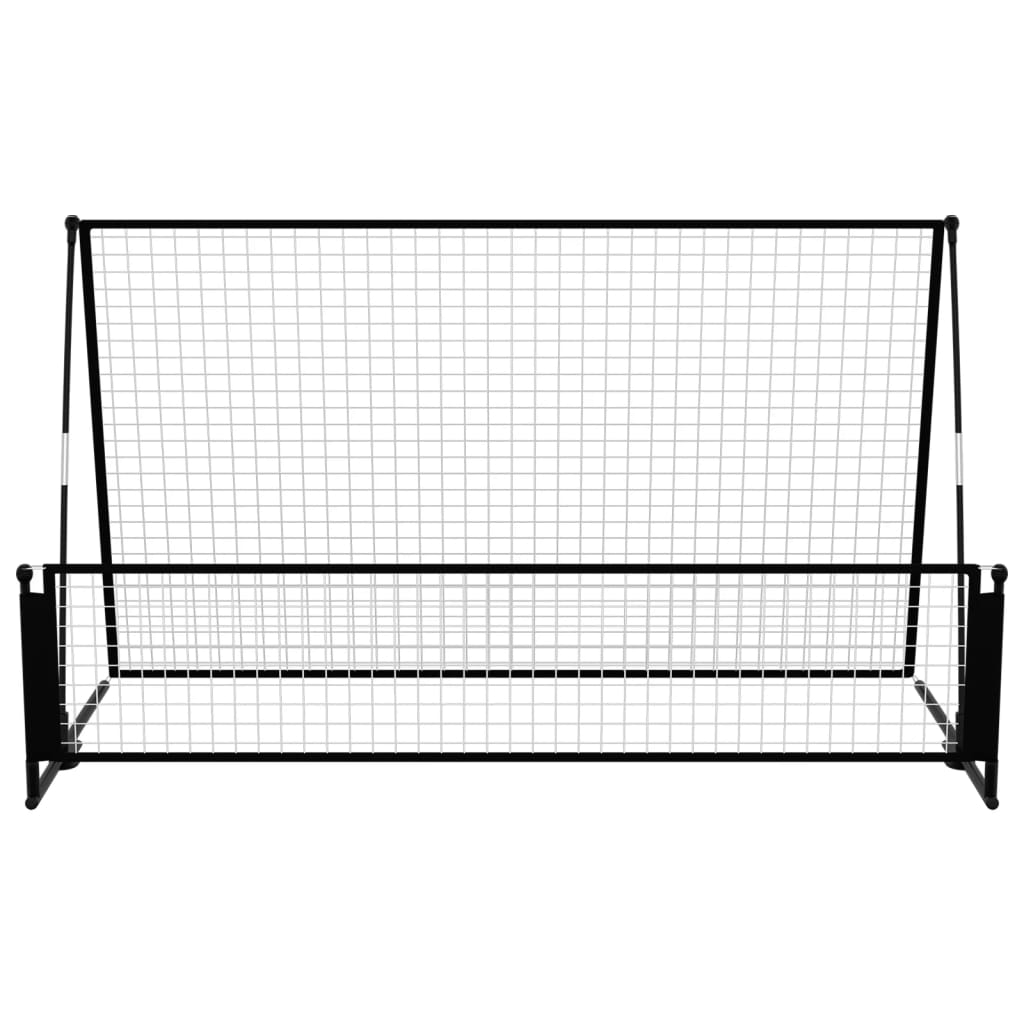 VidaXL Voetbalrebounder voetbaldoel 2-in-1 202x104x120 cm staal