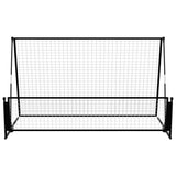 Vidaxl fodbold rebounder fodboldmål 2-i-1 202x104x120 cm stål